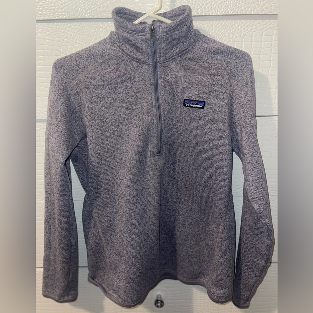 Patagonia Womens Better Fleece Sweater 1/4 Zip Jacket Lavender Purple Size M